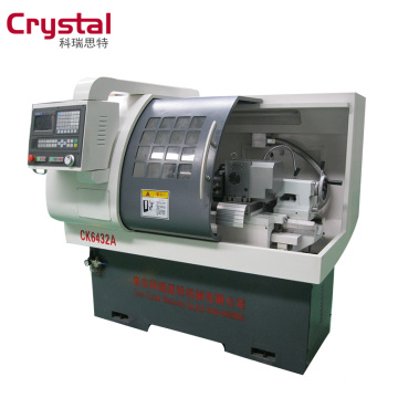 GSK system hot sale mini cnc lathe machine with 90 degree V-type level guide rails CK6432A